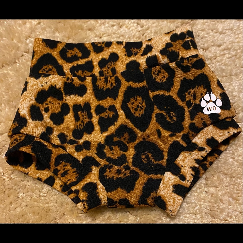 3/6 months Cheetah print bummies